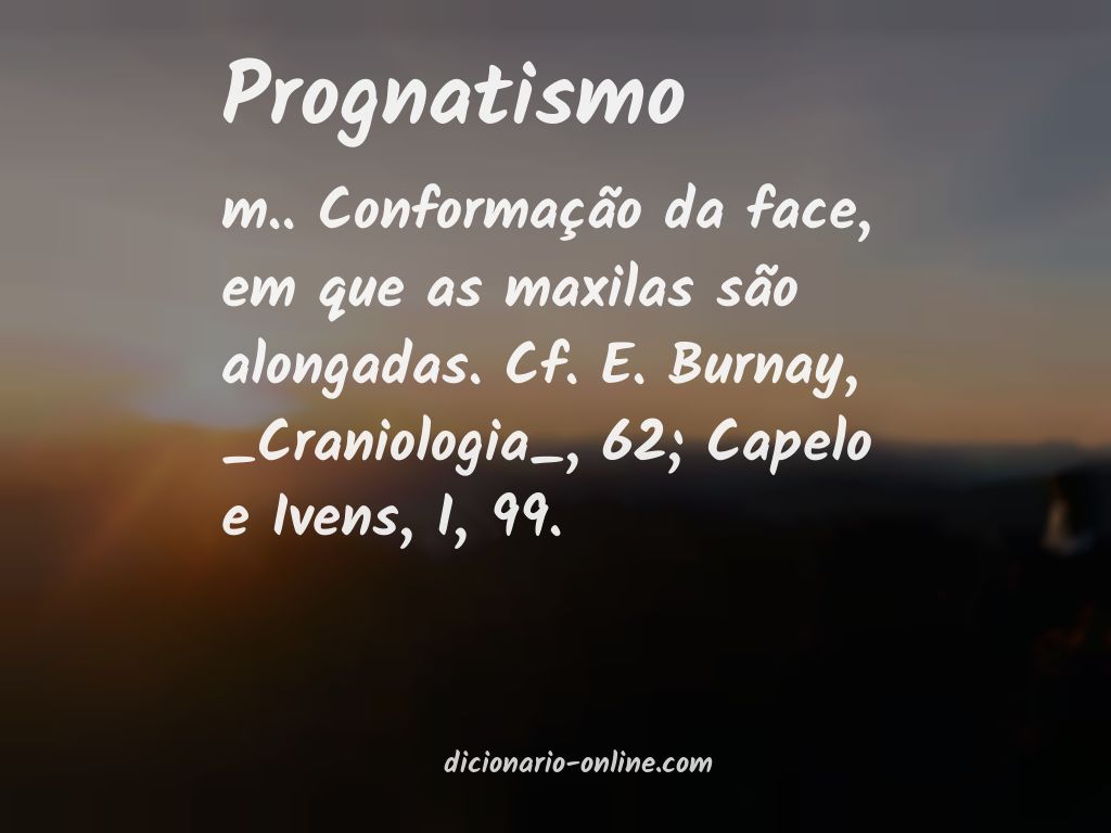 Significado de prognatismo