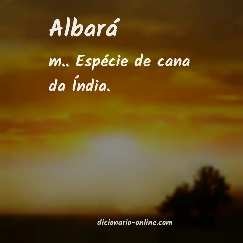 Significado de albará