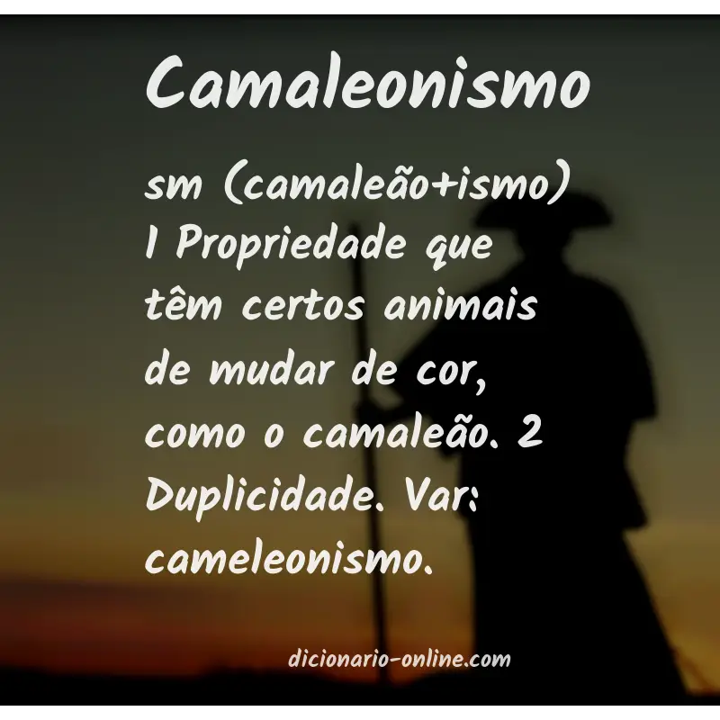 Significado de camaleonismo