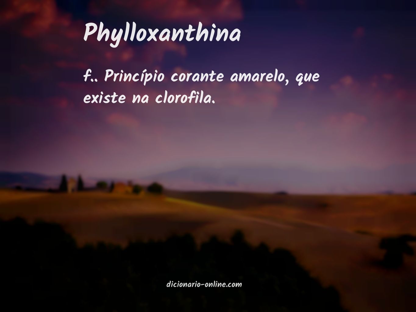 Significado de phylloxanthina