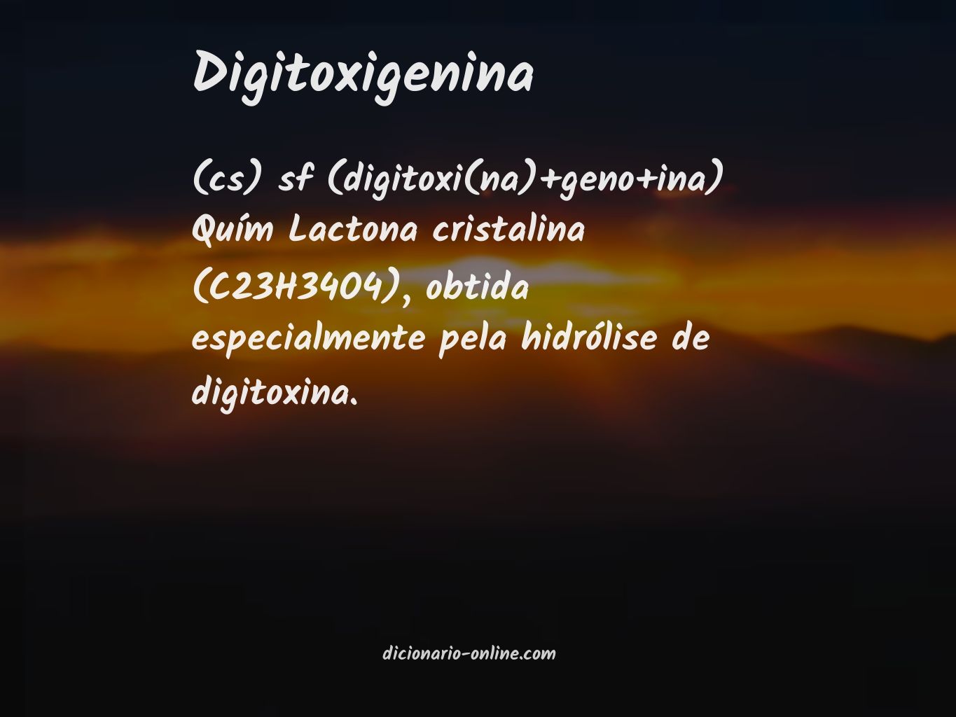 Significado de digitoxigenina