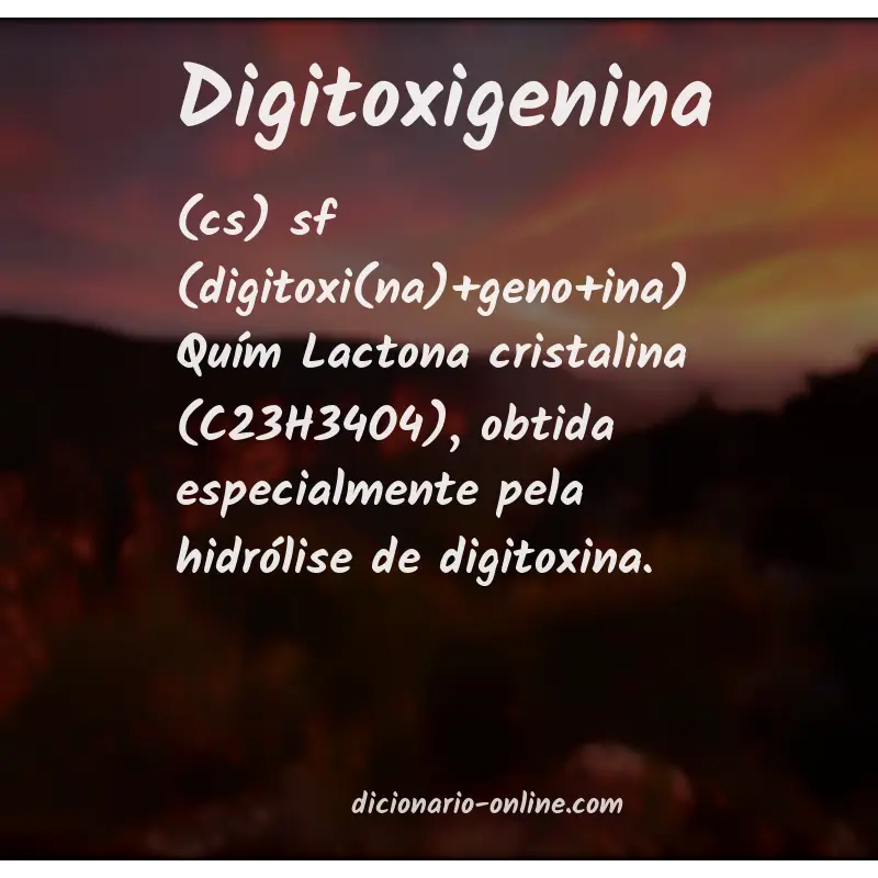 Significado de digitoxigenina