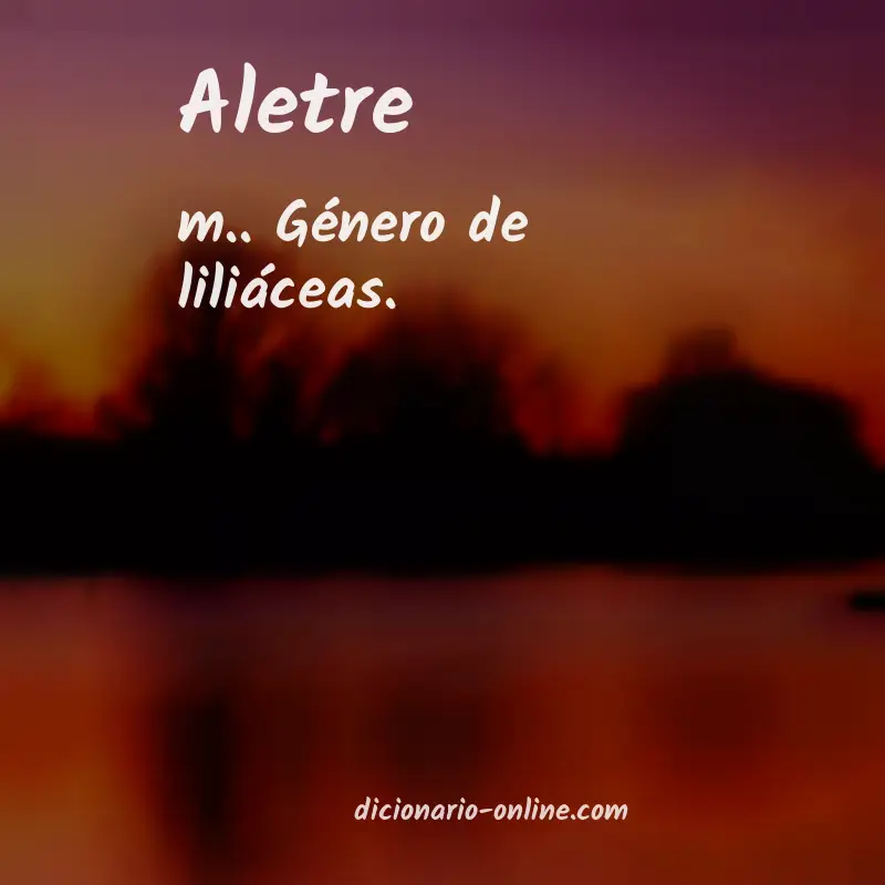 Significado de aletre