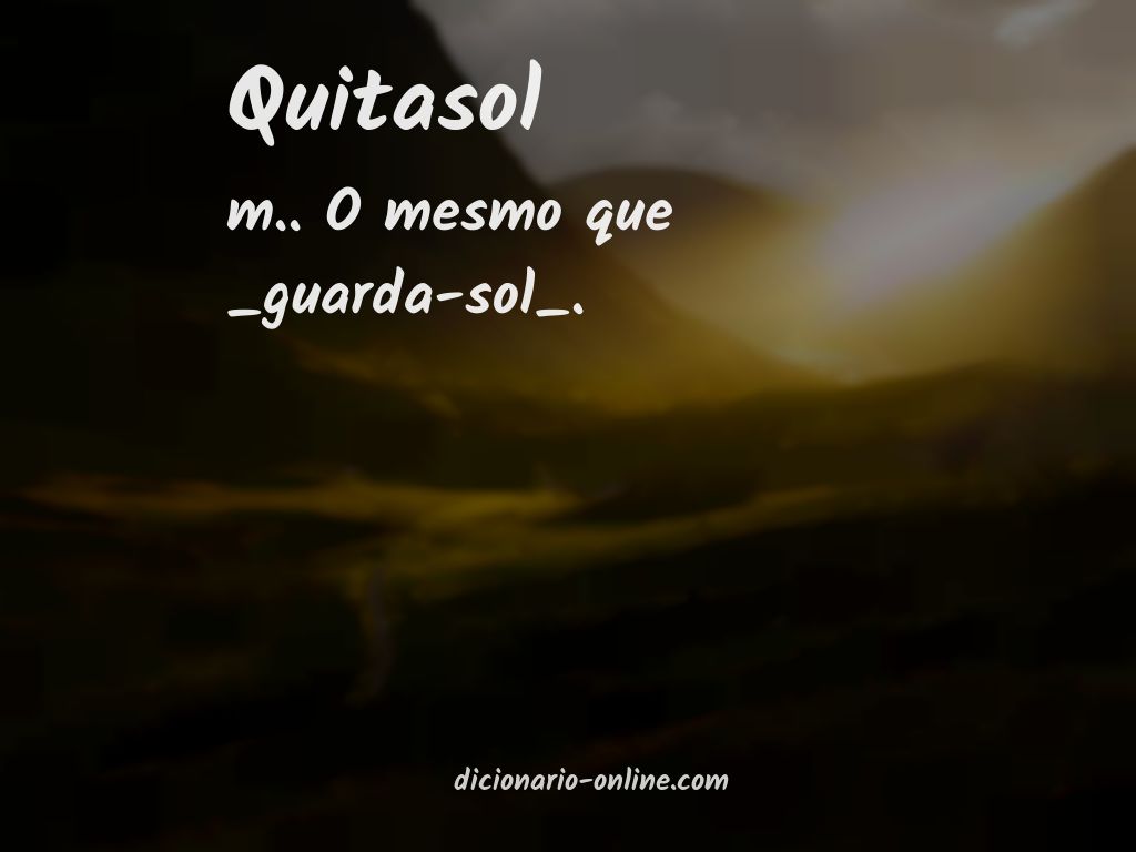 Significado de quitasol