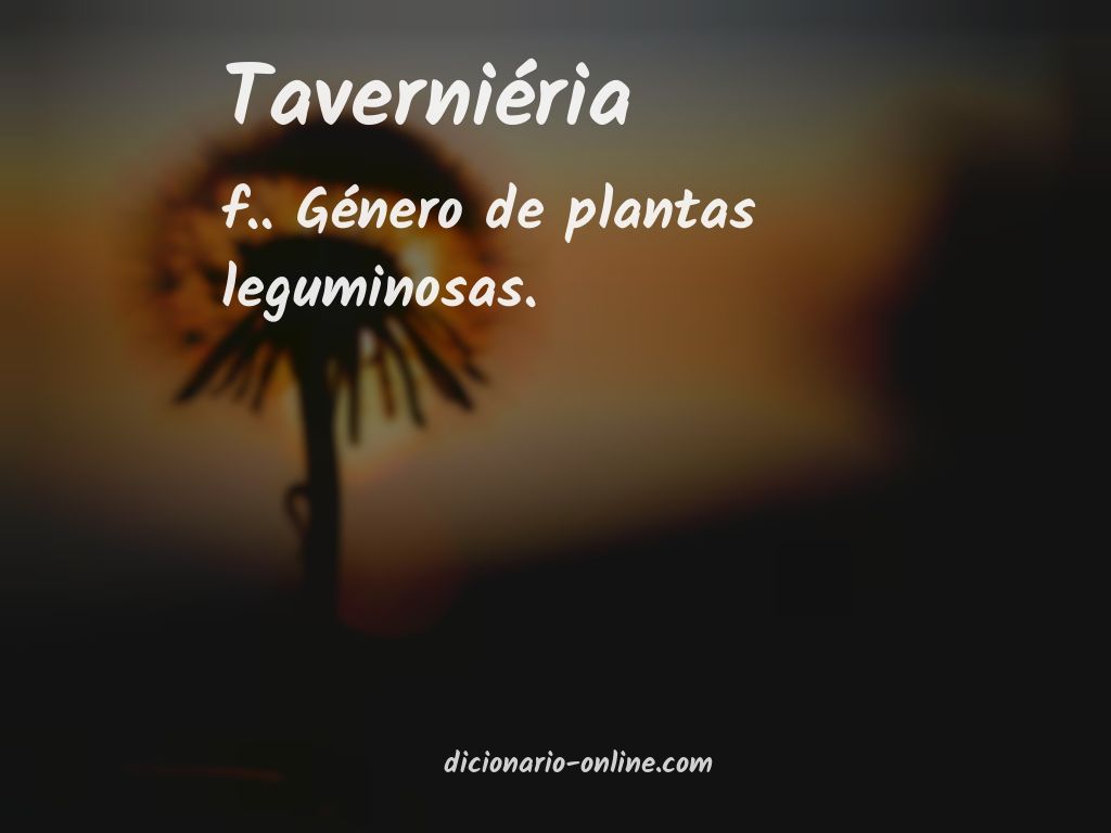 Significado de taverniéria