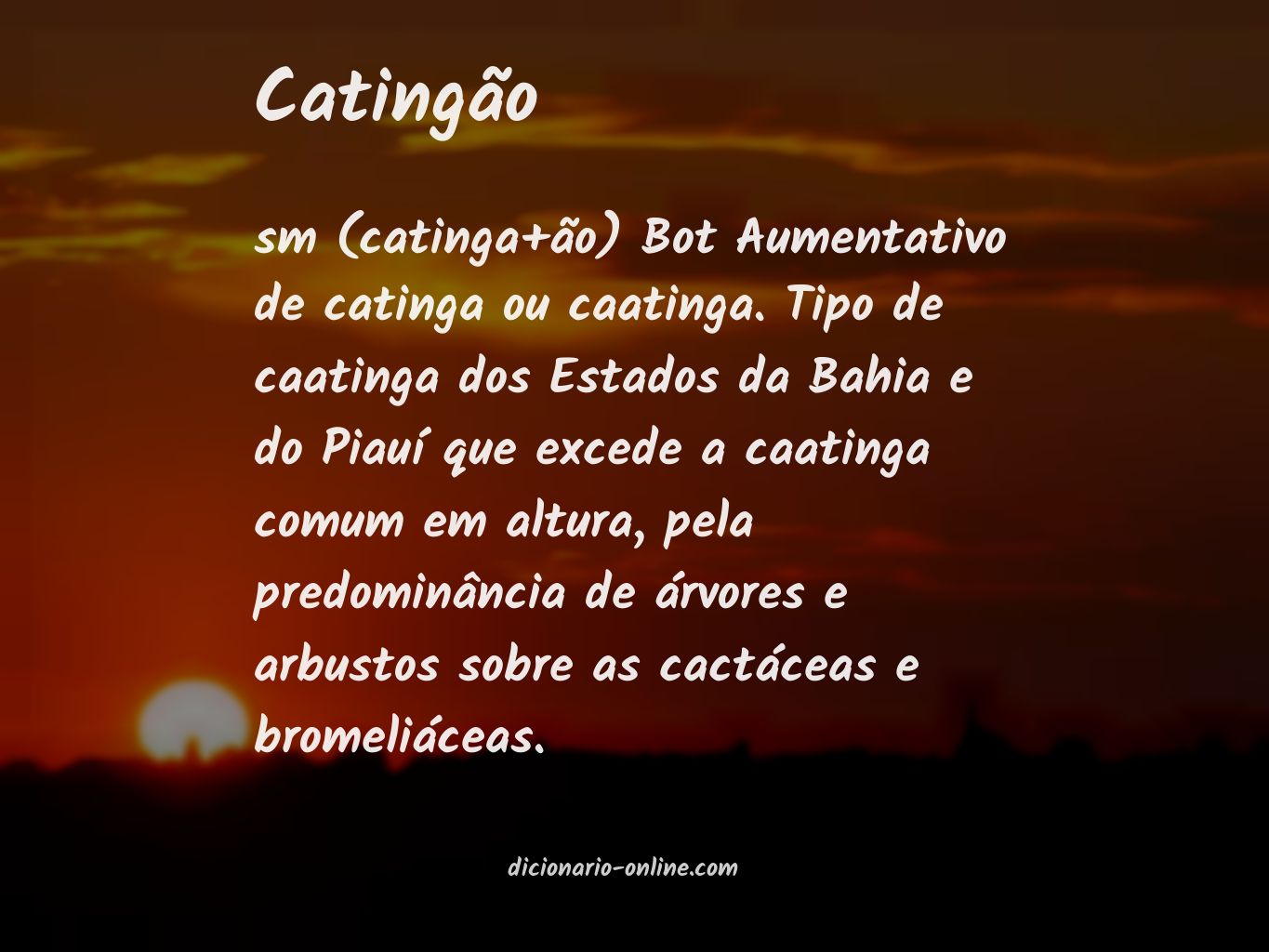 Significado de catingão