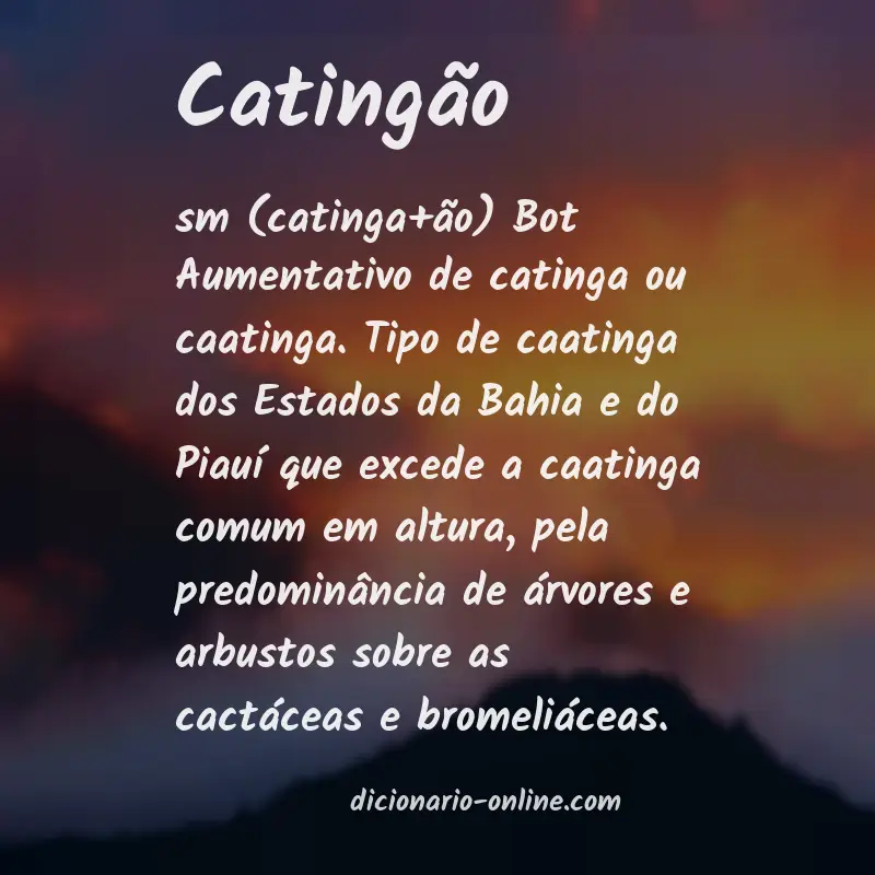 Significado de catingão