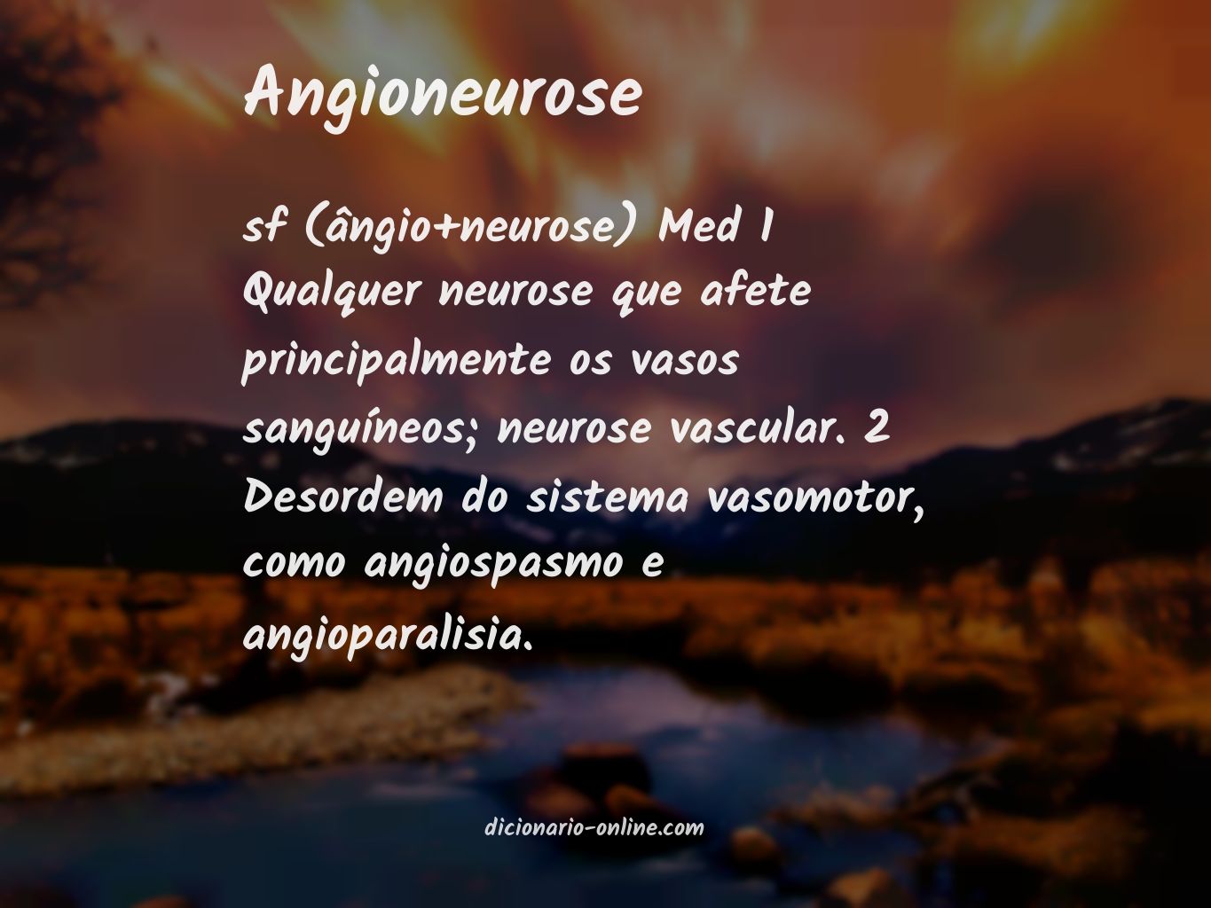 Significado de angioneurose