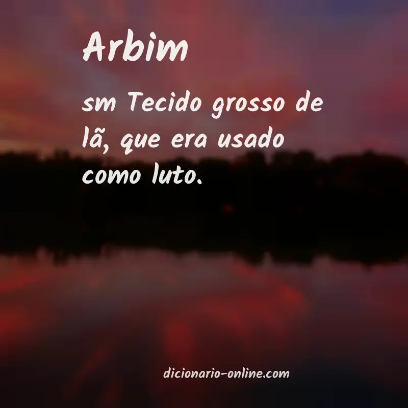 Significado de arbim