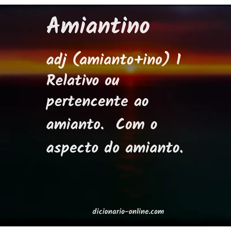 Significado de amiantino