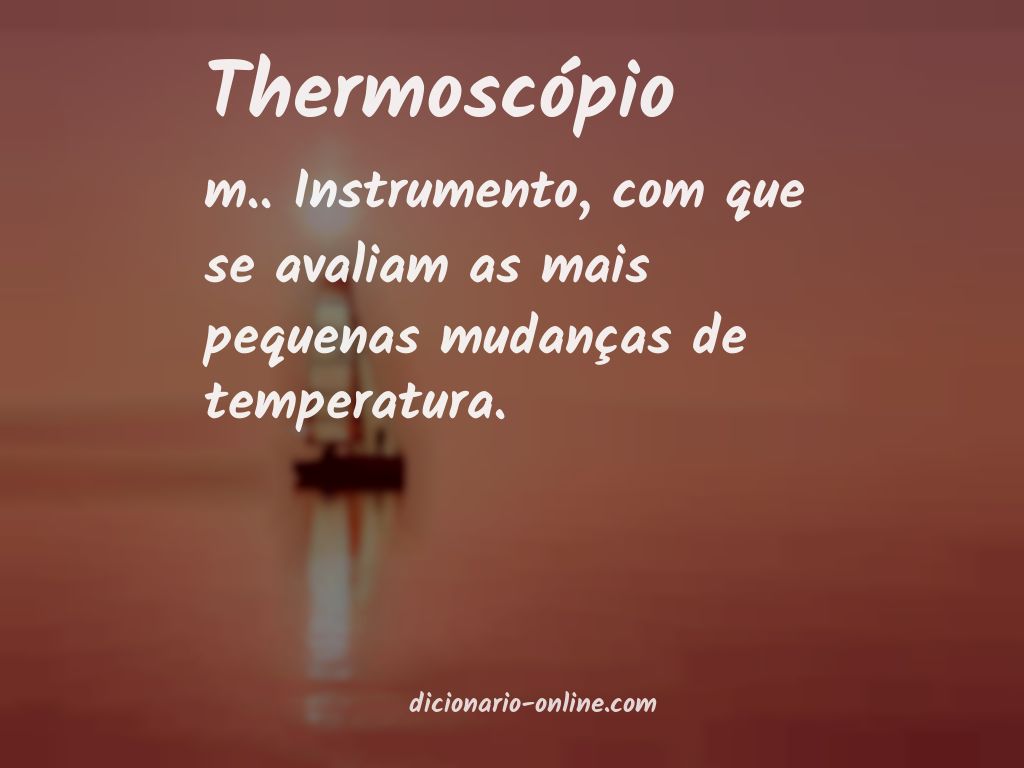 Significado de thermoscópio