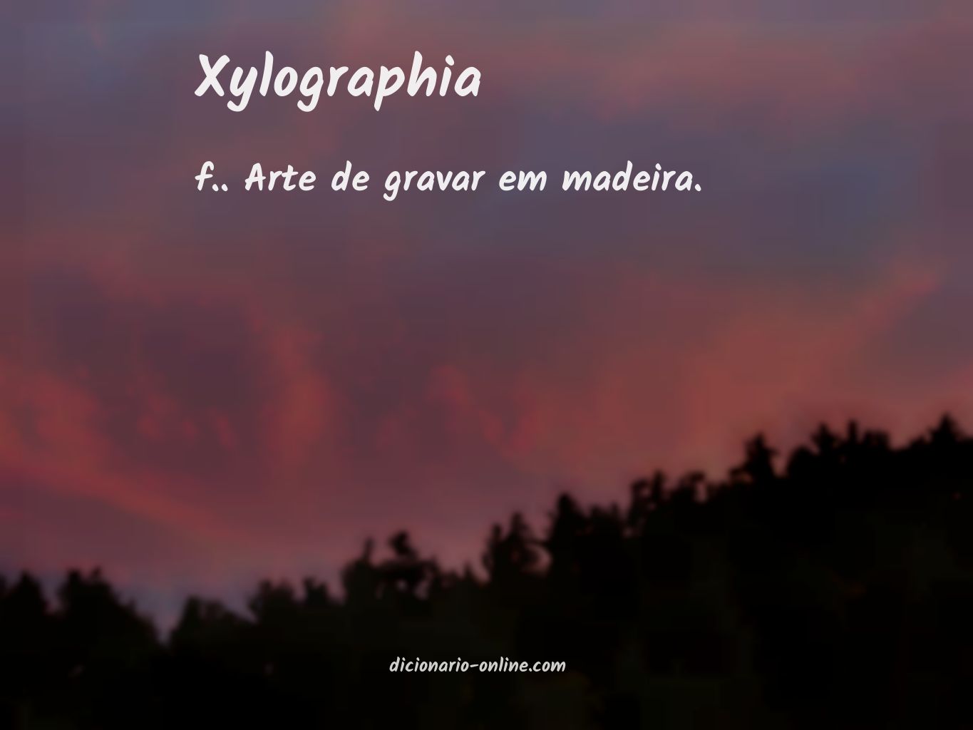 Significado de xylographia