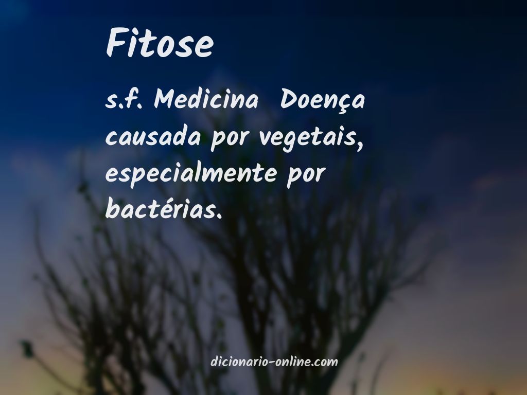 Significado de fitose