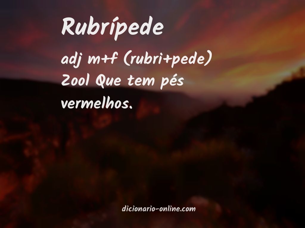 Significado de rubrípede