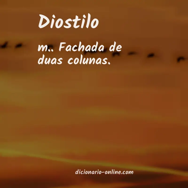 Significado de diostilo
