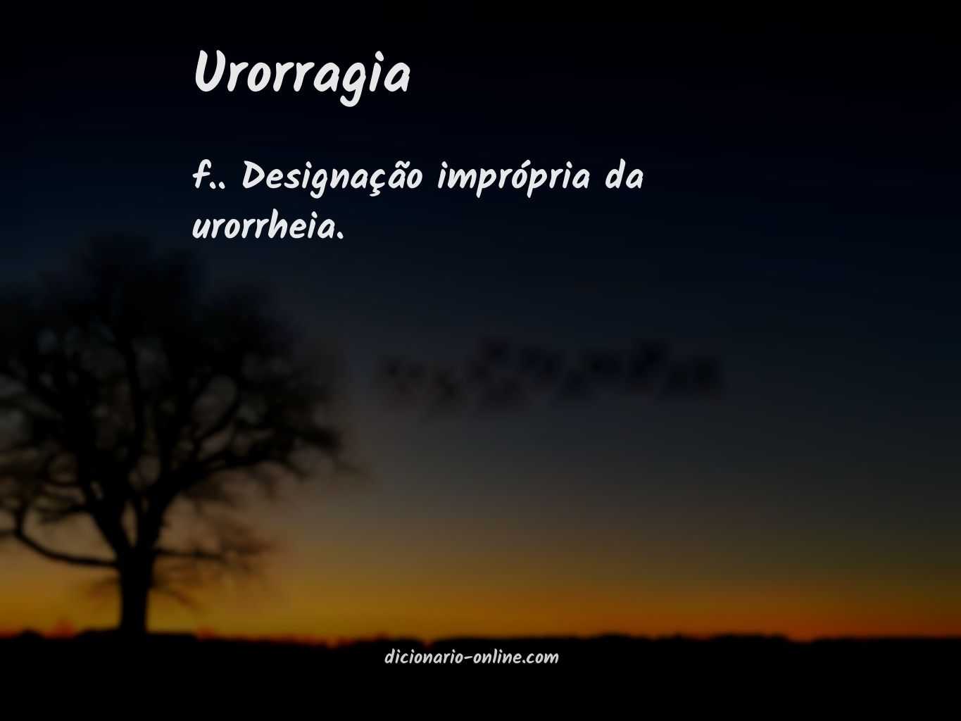 Significado de urorragia