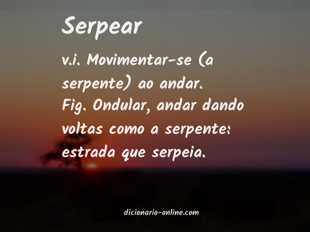 Significado de serpear