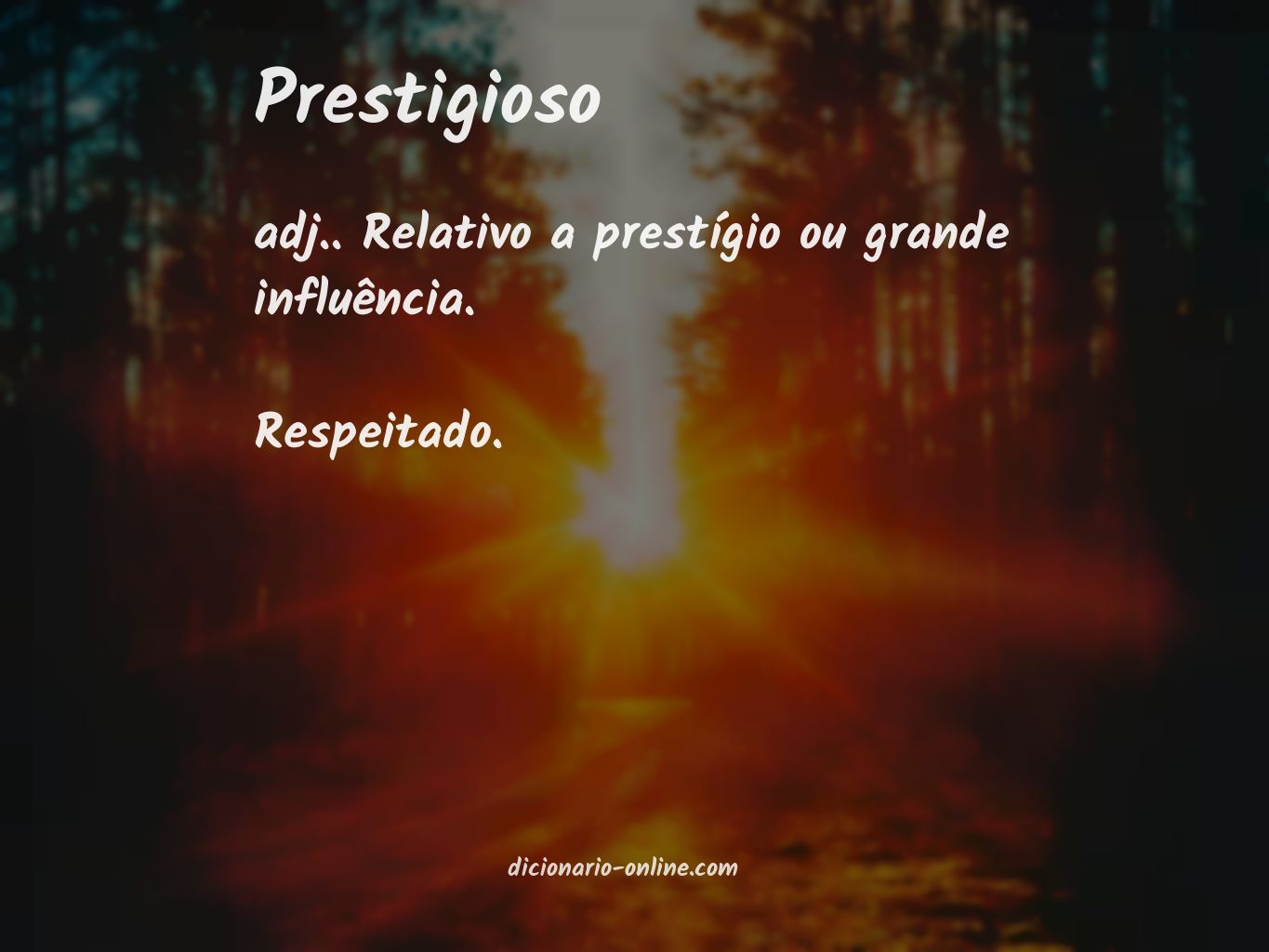 Significado de prestigioso