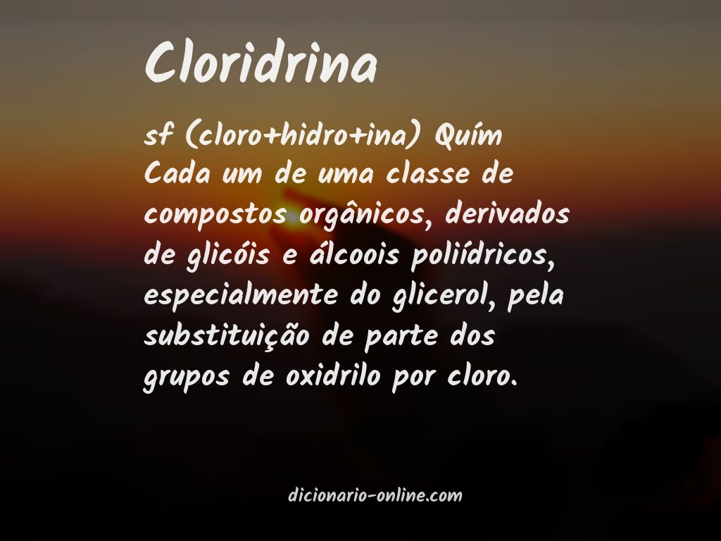 Significado de cloridrina