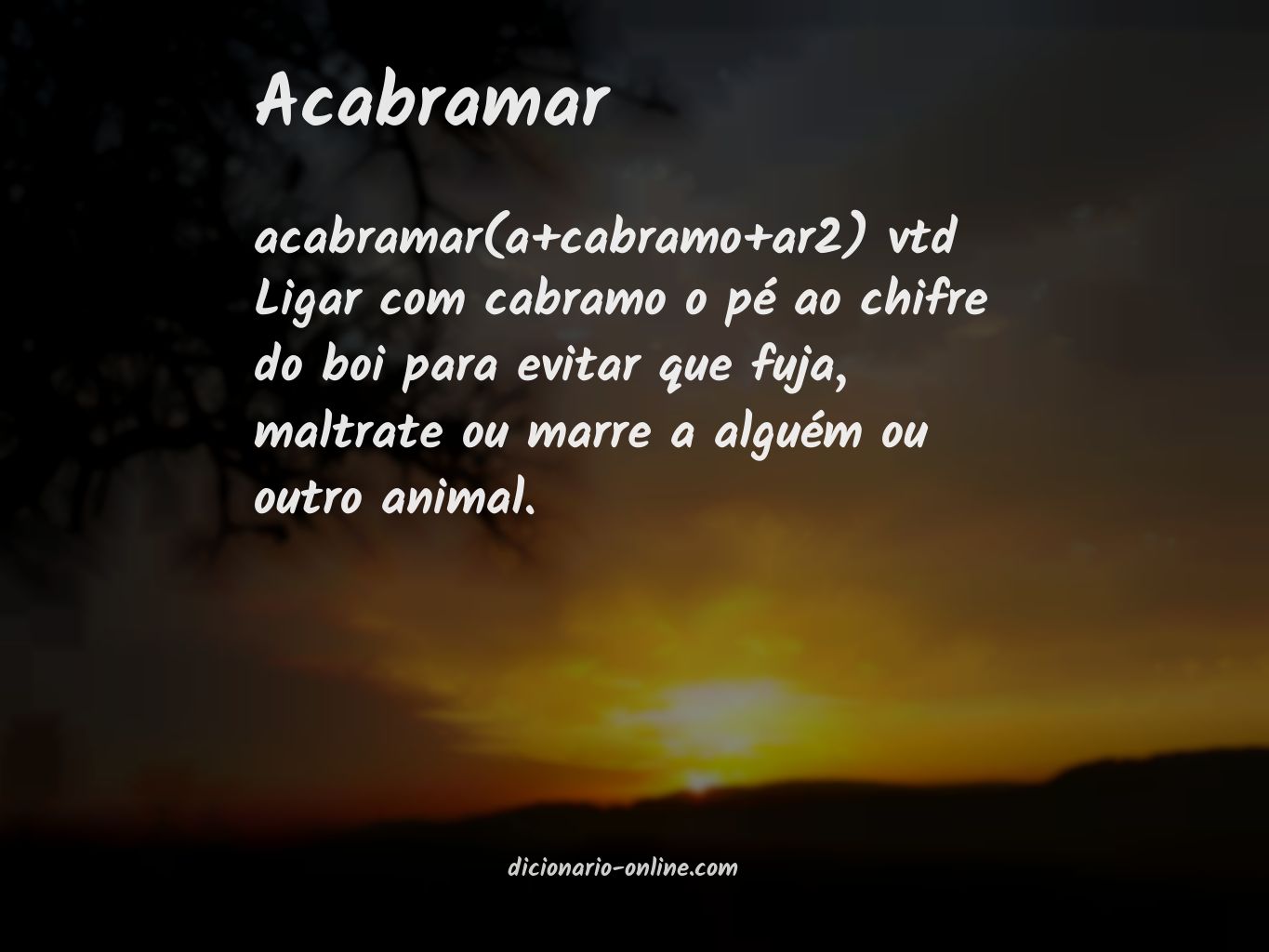 Significado de acabramar