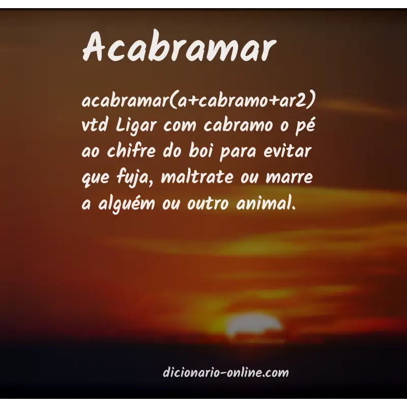 Significado de acabramar
