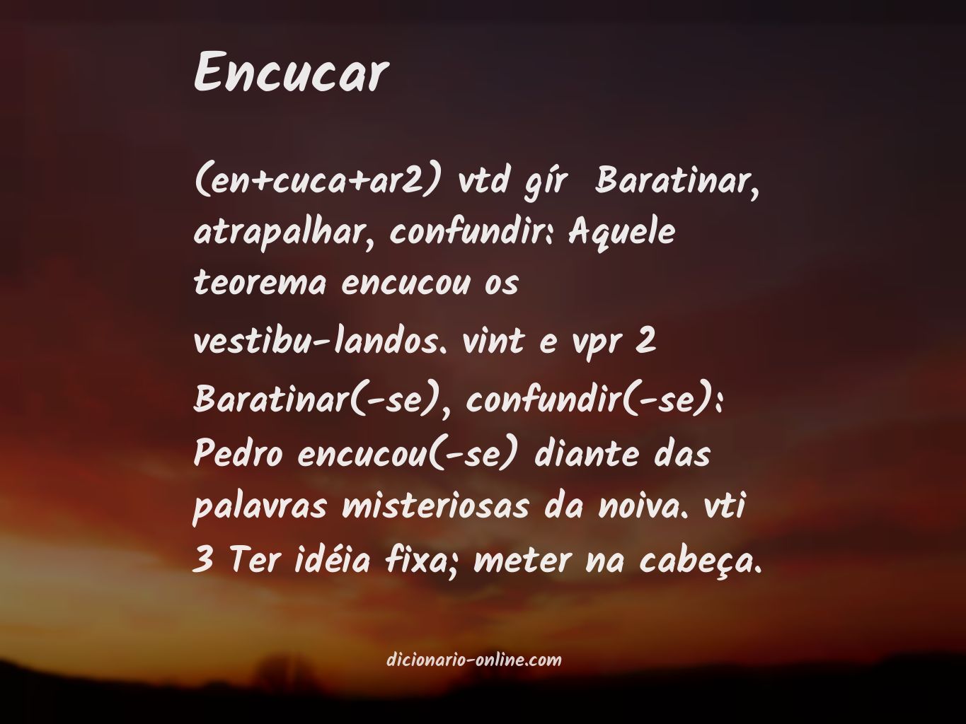 Significado de encucar