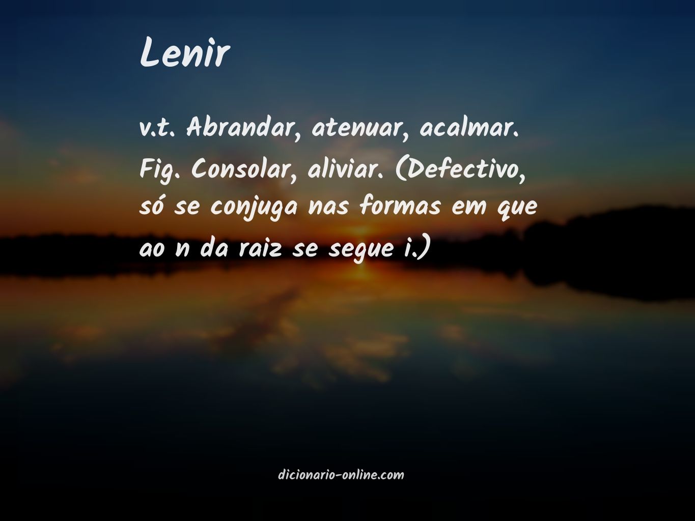 Significado de lenir