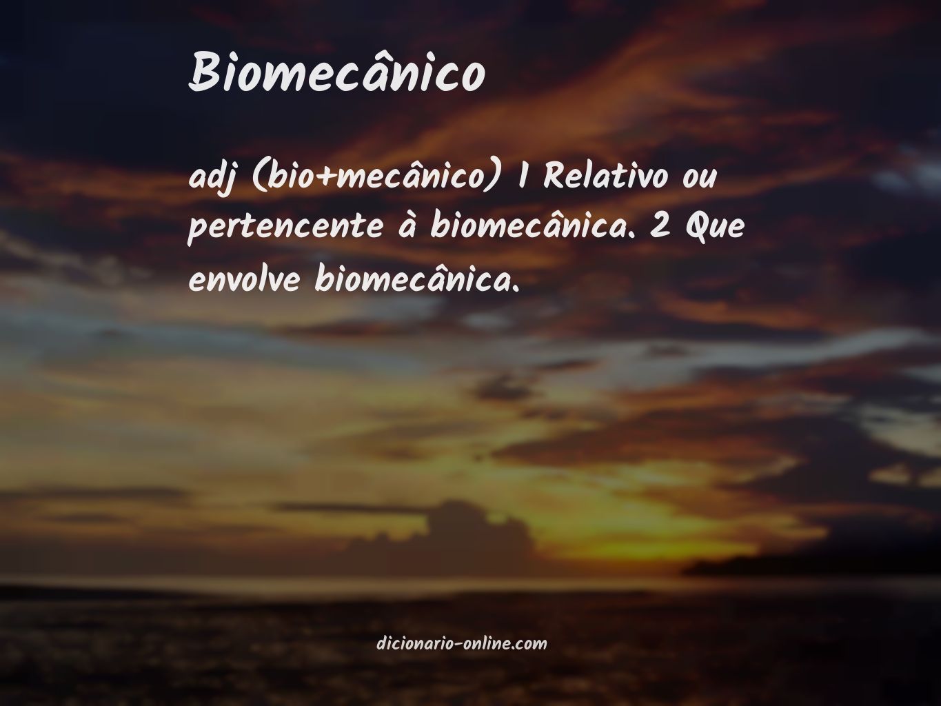 Significado de biomecânico