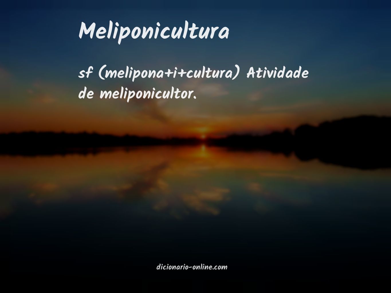 Significado de meliponicultura