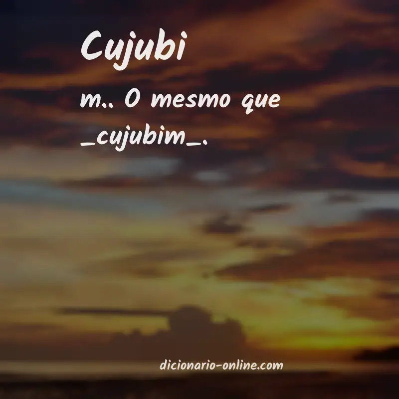 Significado de cujubi