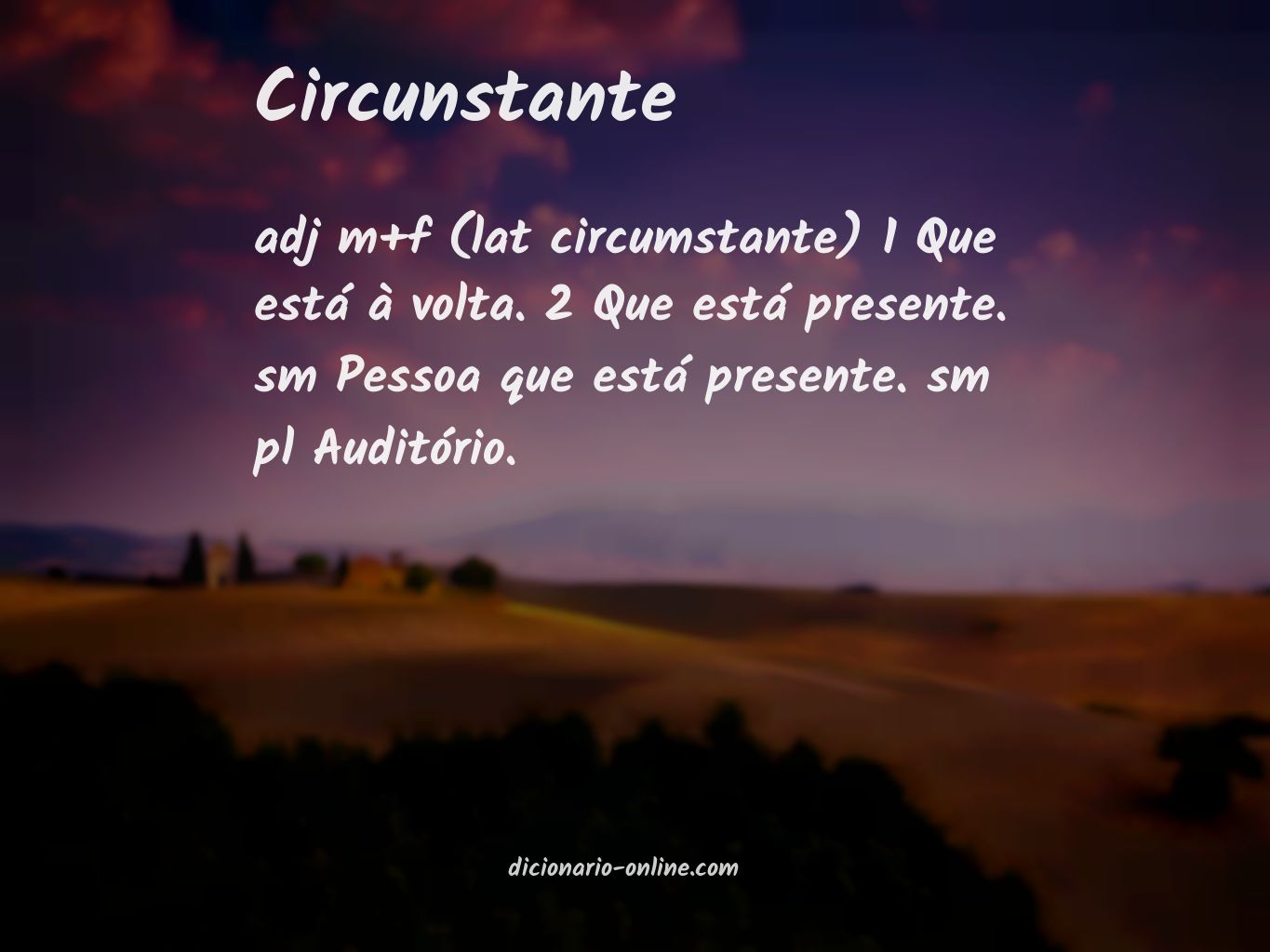 Significado de circunstante