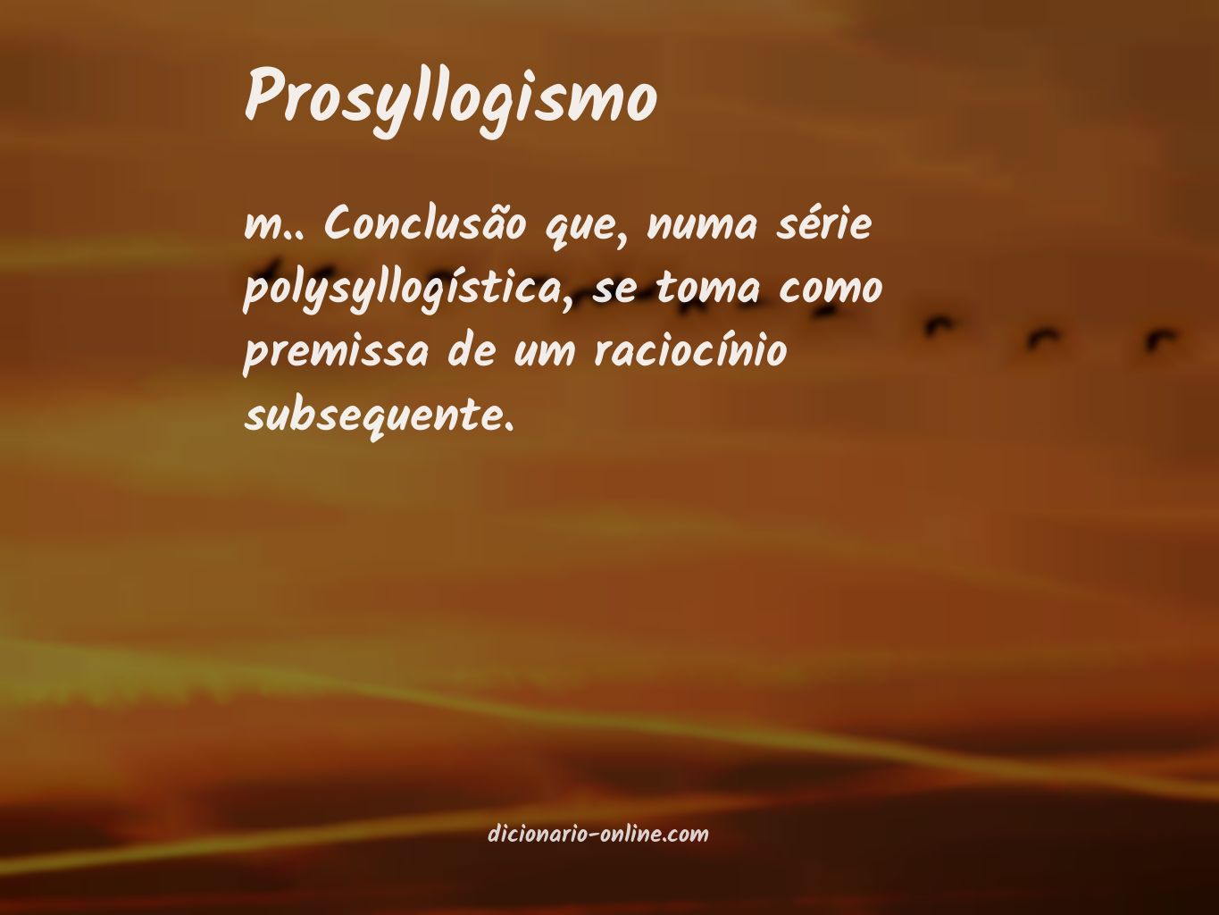 Significado de prosyllogismo