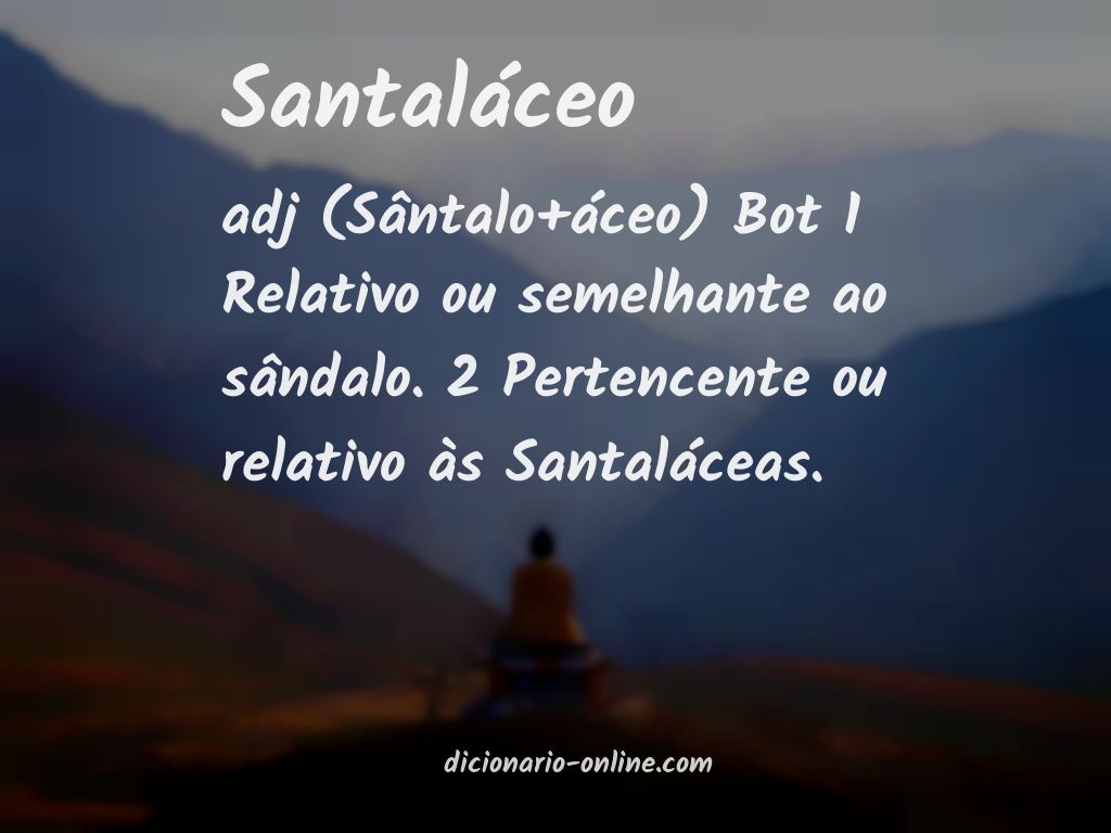 Significado de santaláceo