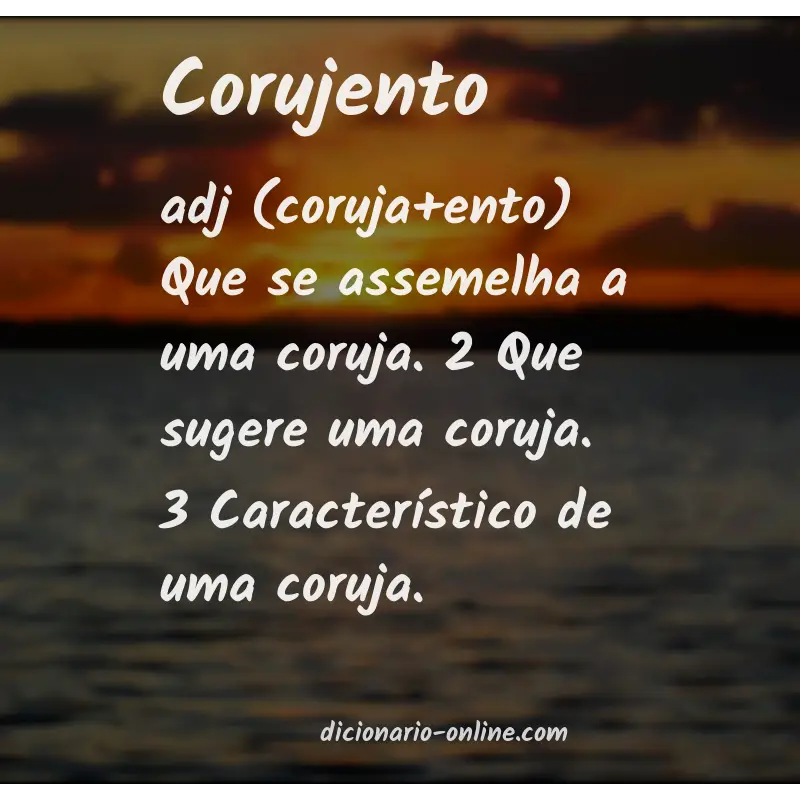 Significado de corujento
