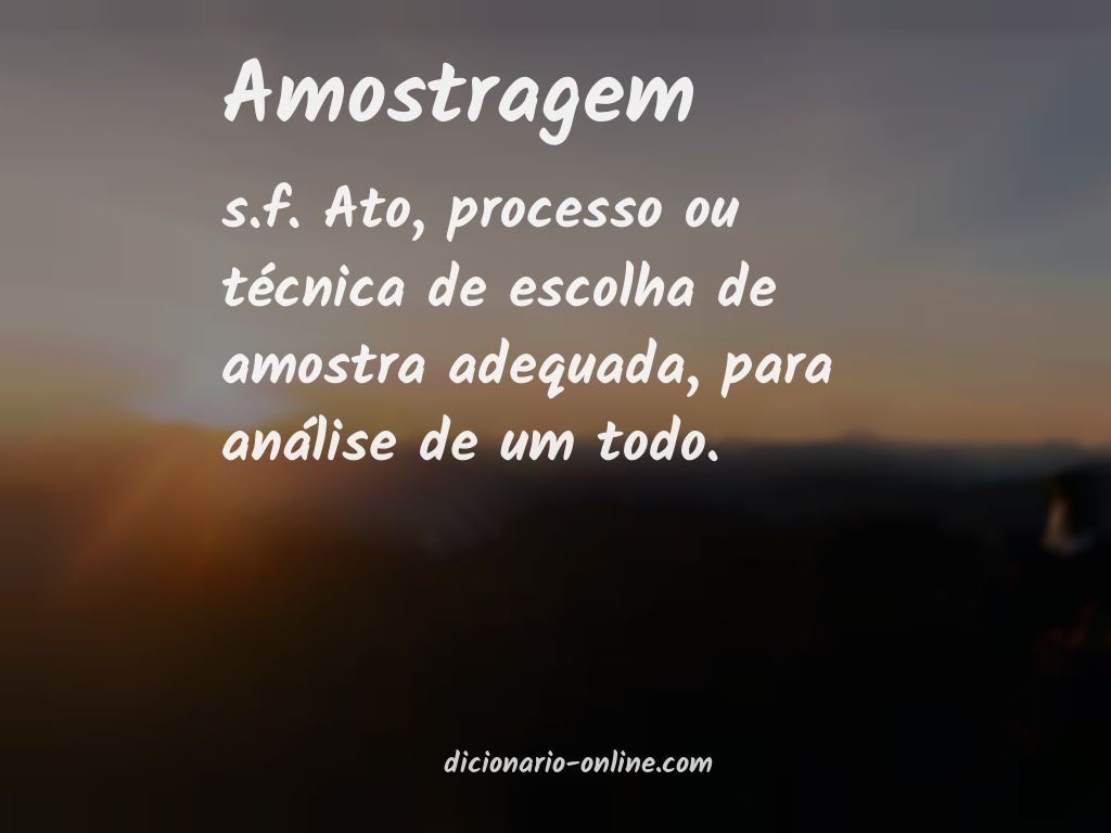 Significado de amostragem