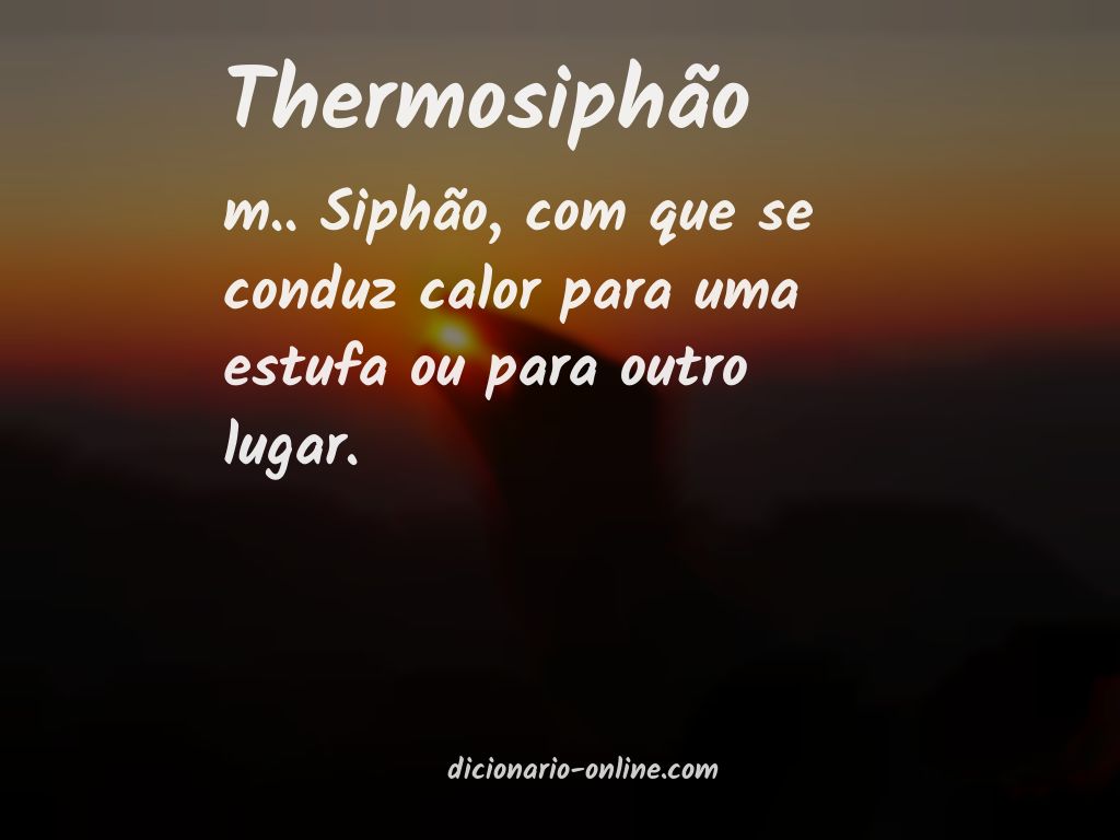 Significado de thermosiphão