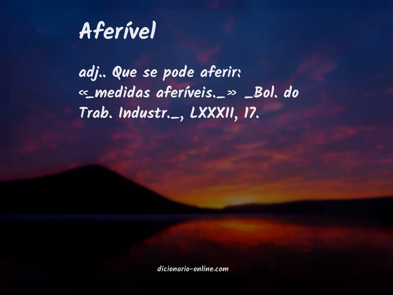 Significado de aferível