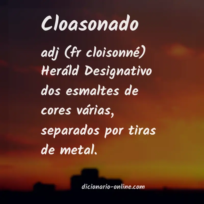 Significado de cloasonado