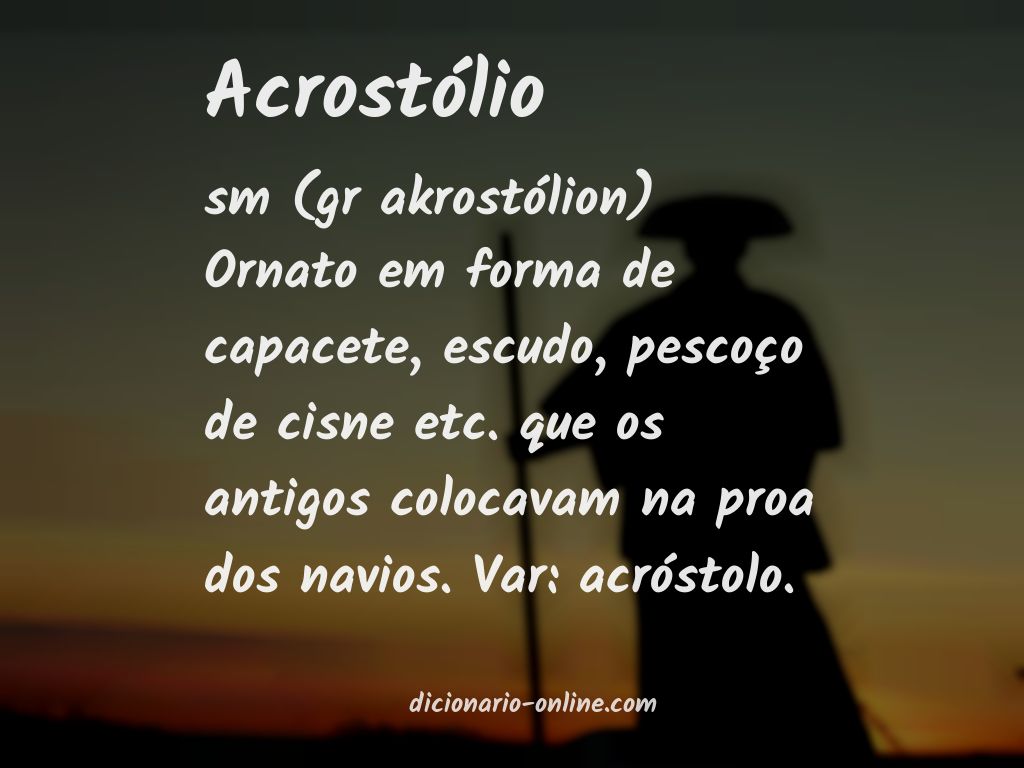 Significado de acrostólio