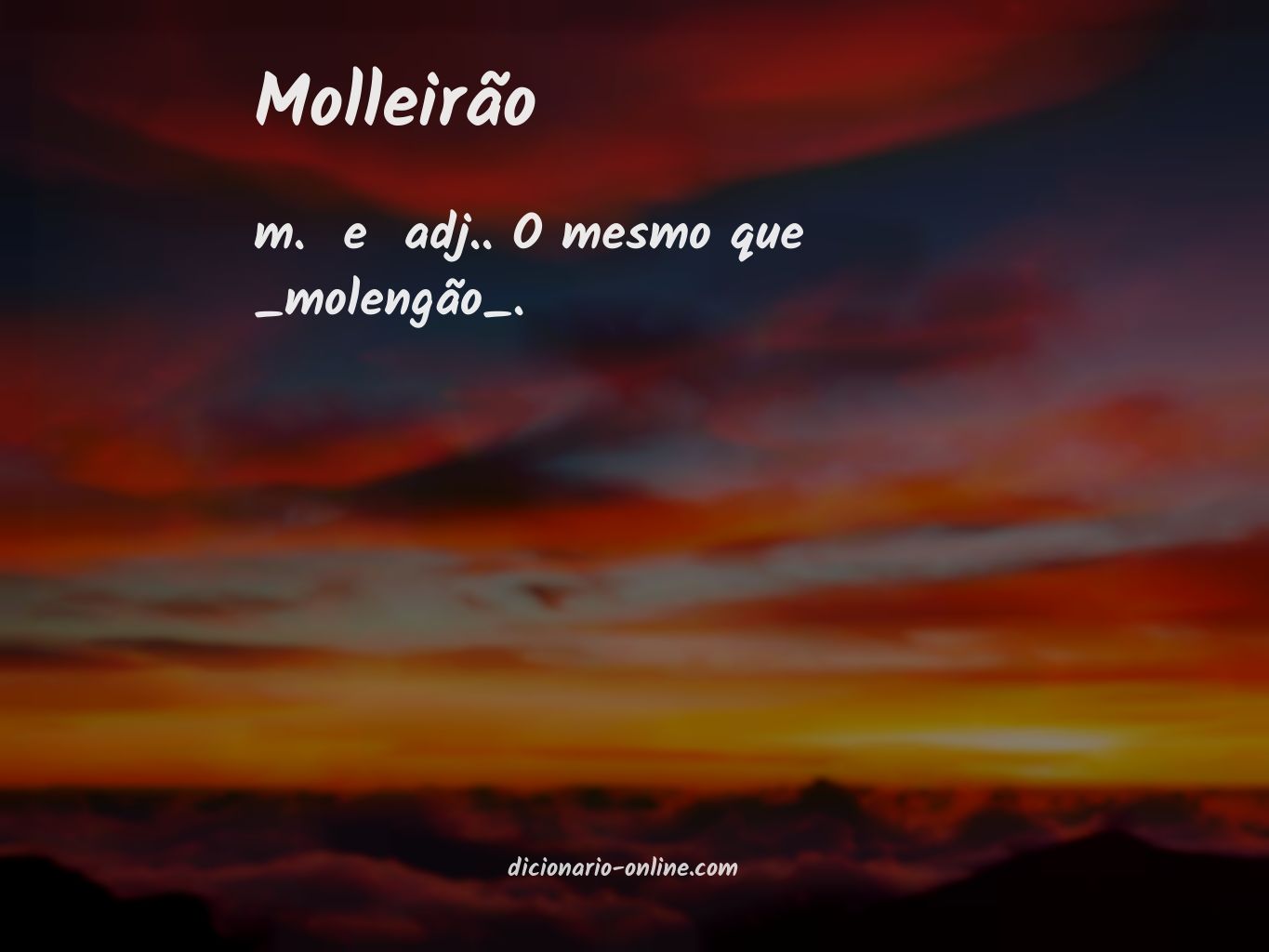 Significado de molleirão