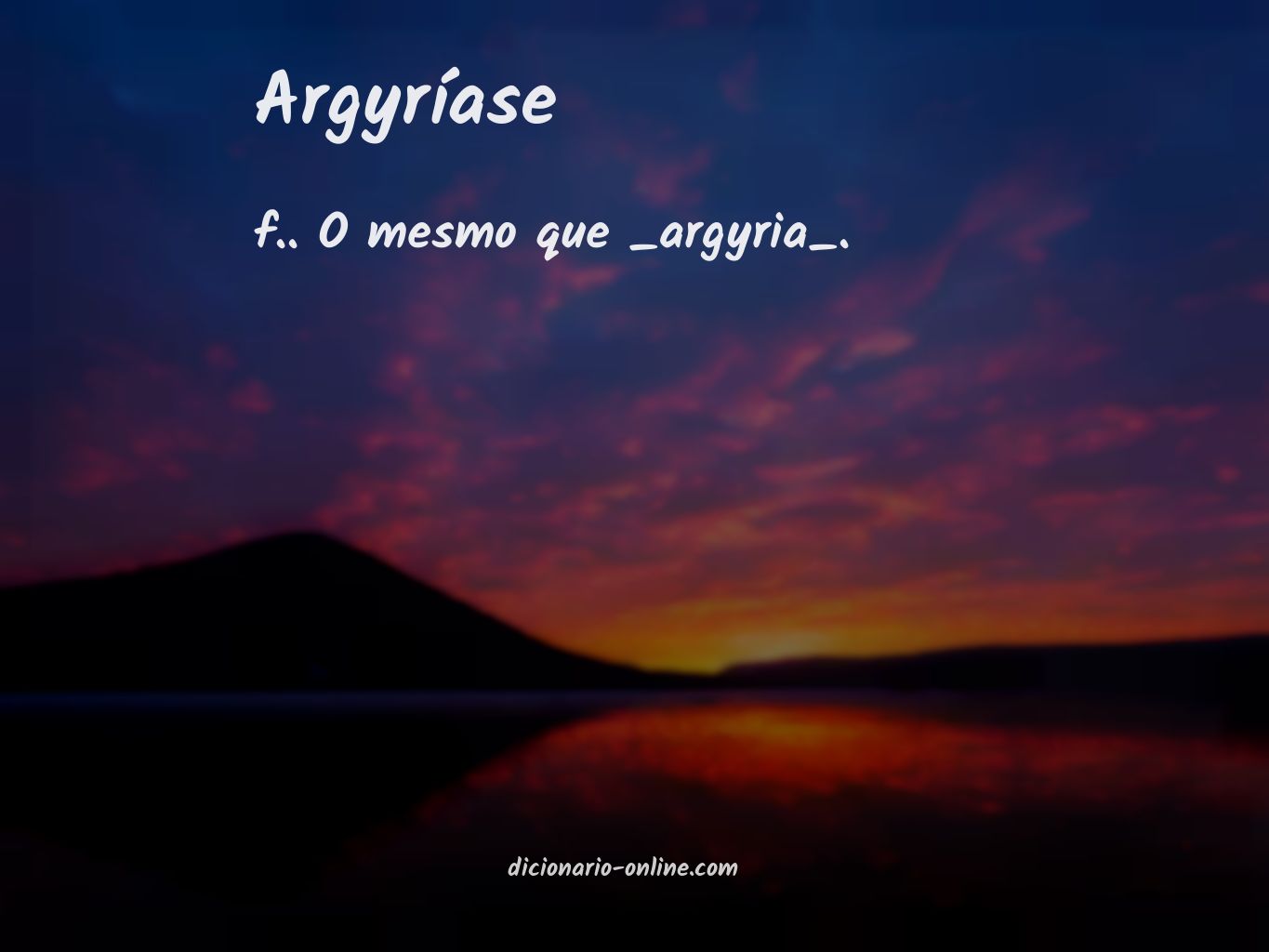 Significado de argyríase