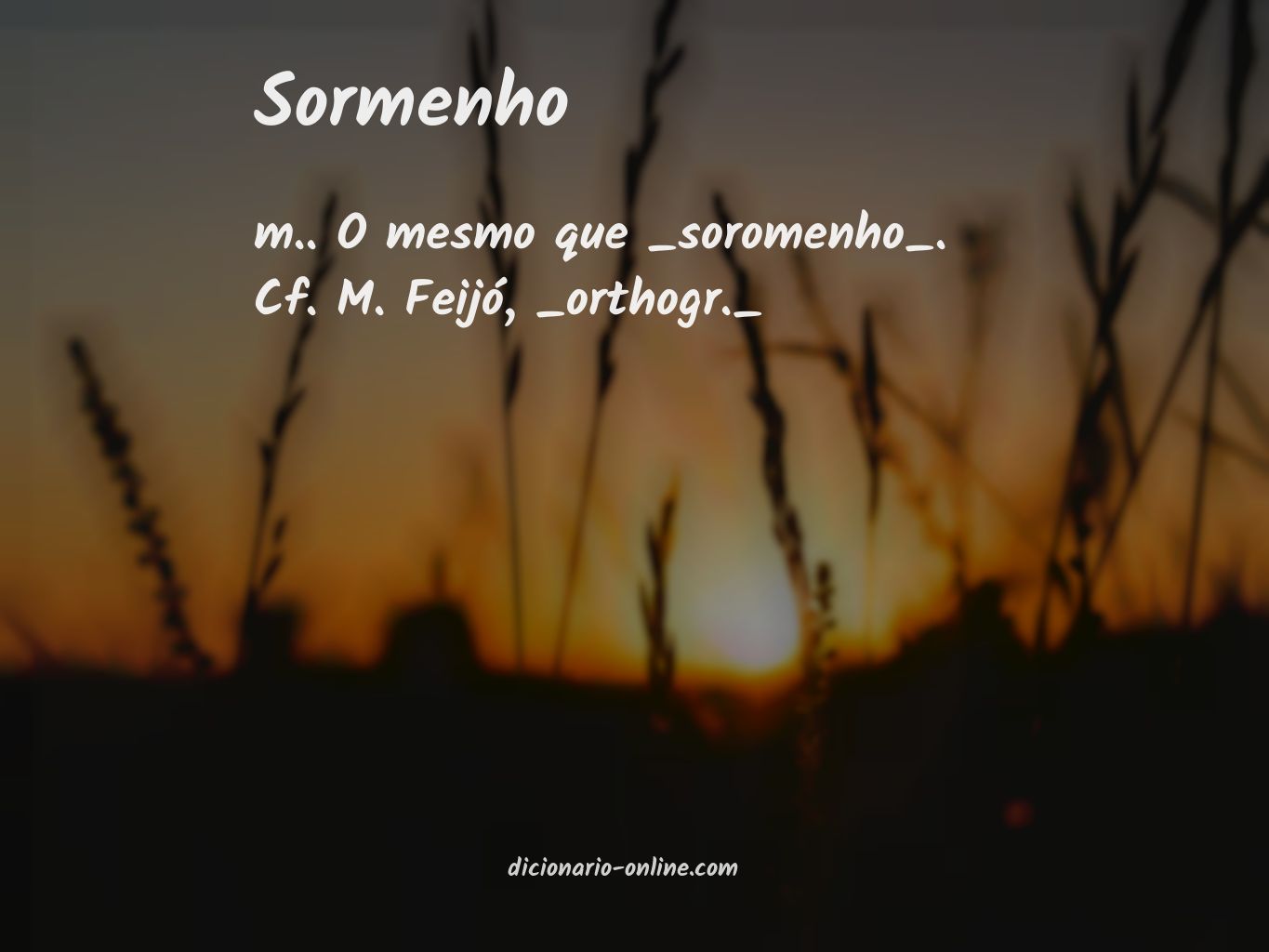 Significado de sormenho