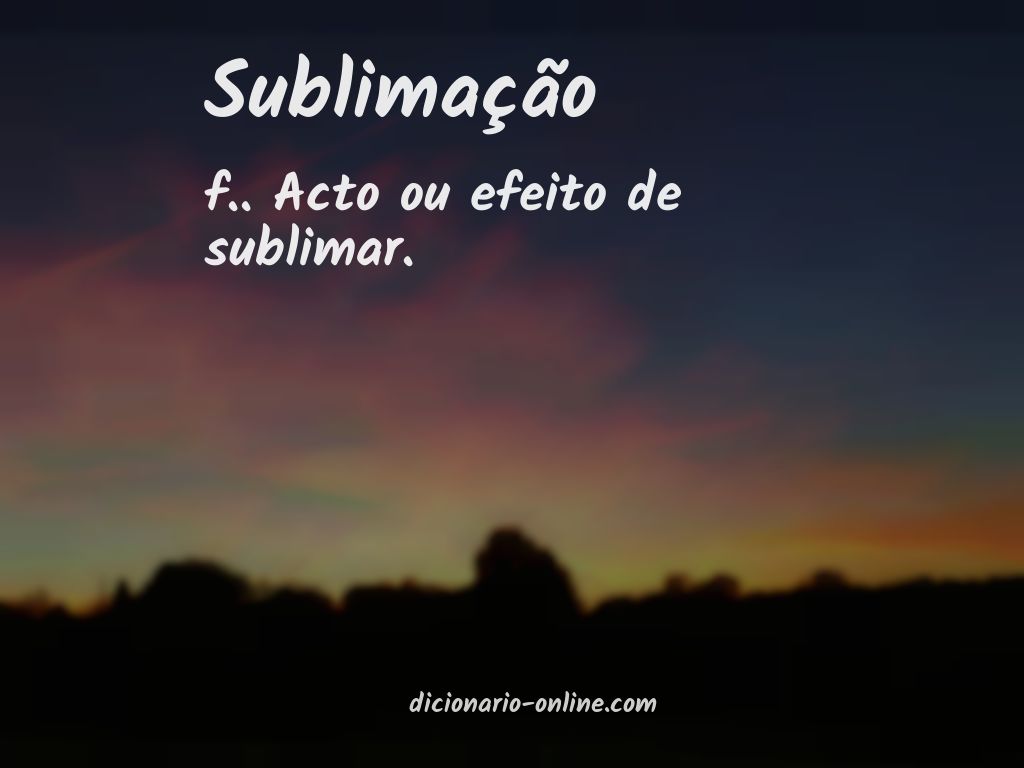 Significado de sublimação