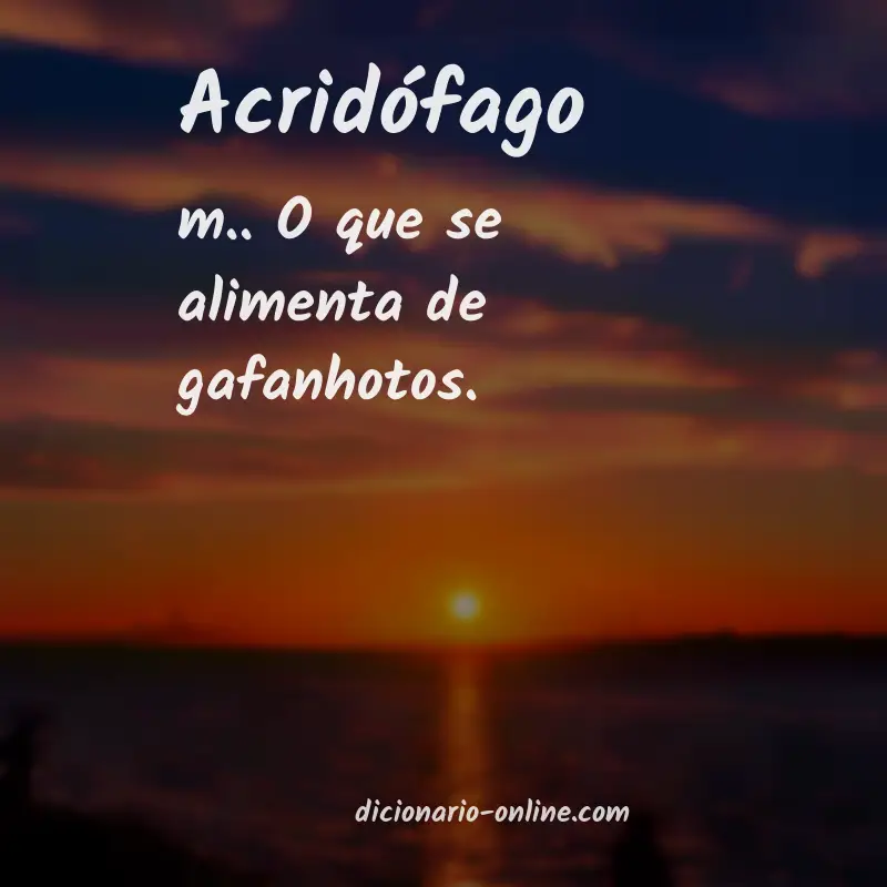 Significado de acridófago