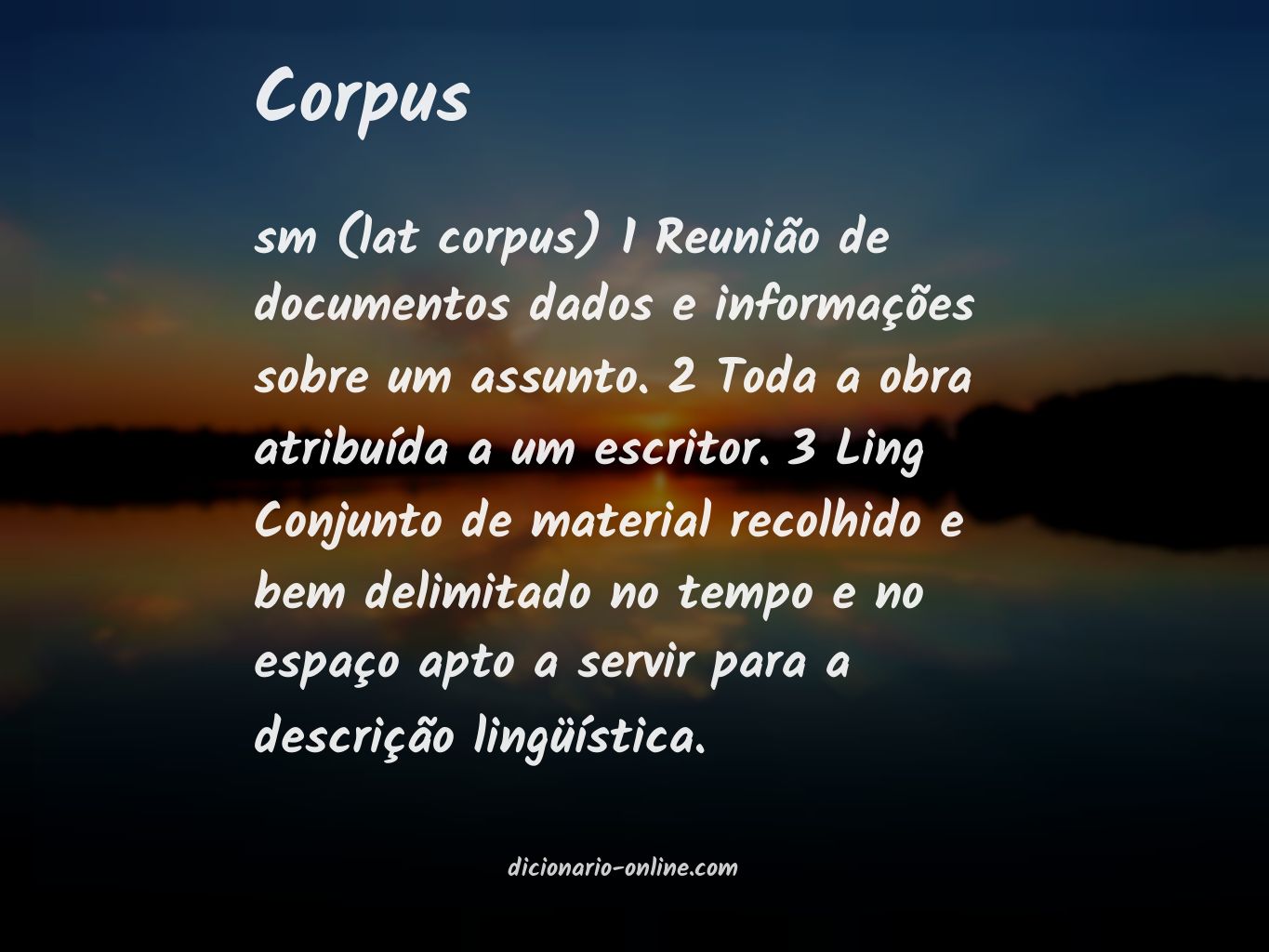 Significado de corpus