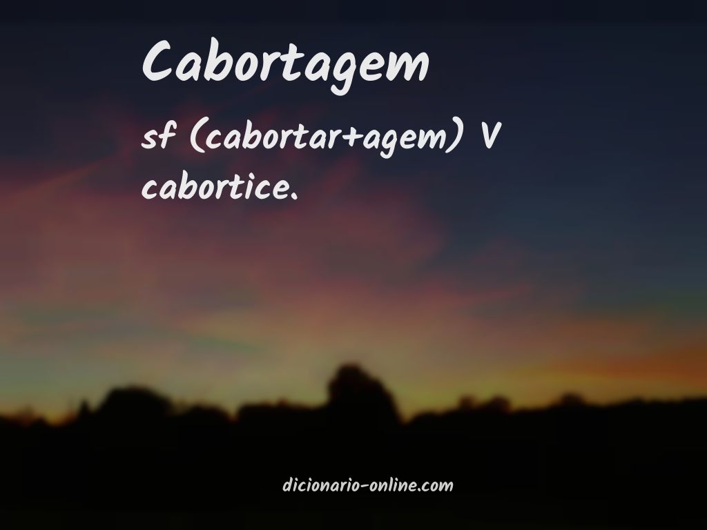 Significado de cabortagem