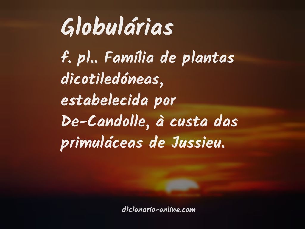 Significado de globulárias