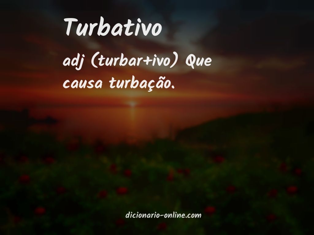 Significado de turbativo