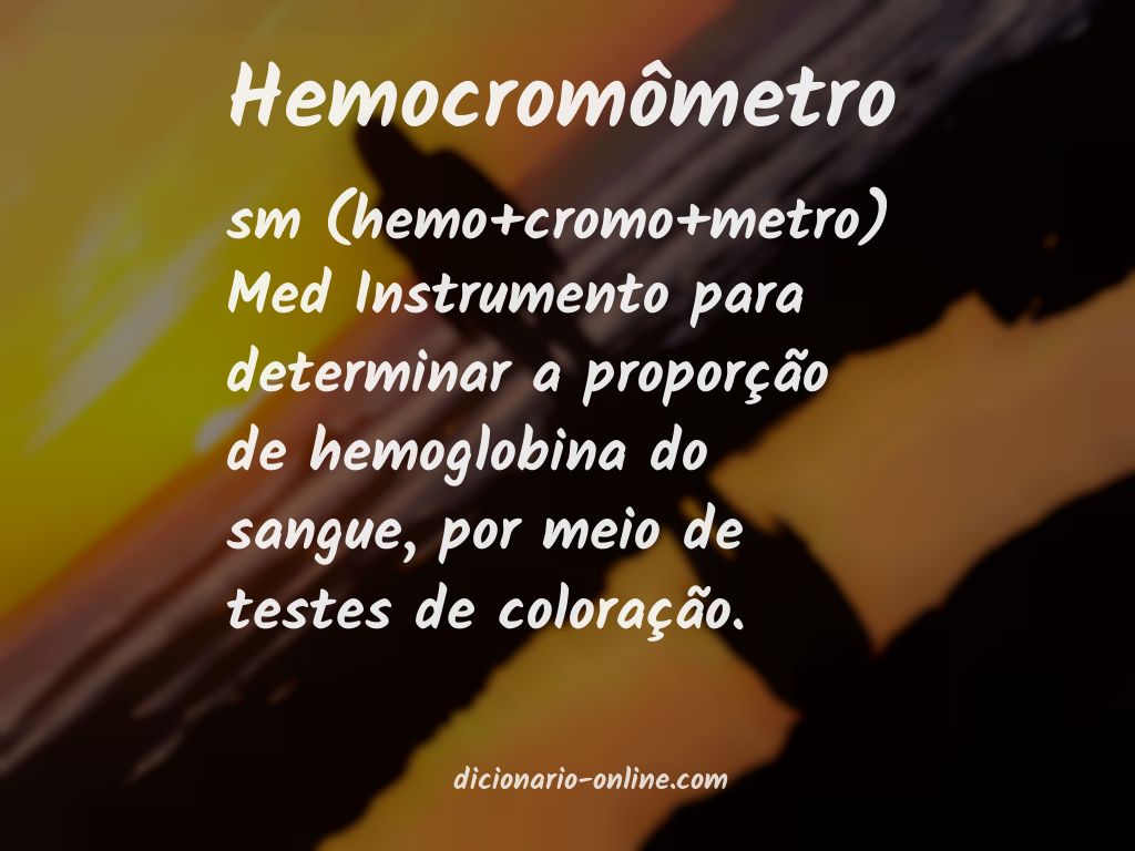 Significado de hemocromômetro