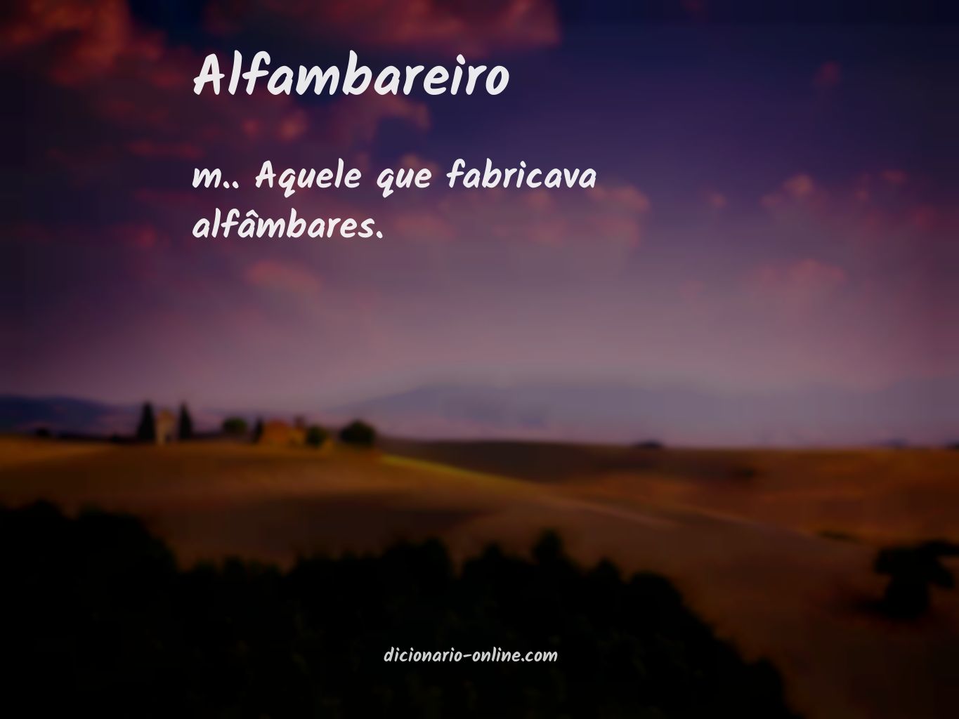 Significado de alfambareiro